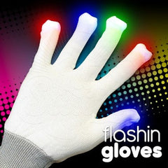 Flashing Gloves - White-AllSensory, Gifts For 3-5 Years Old, Pocket money, Sensory Light Up Toys, Stock, The Glow Company, Visual Sensory Toys-Learning SPACE