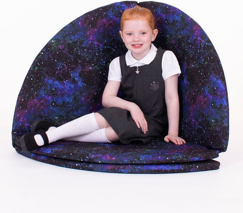 Folding Galaxy UV Reactive Floor Mat-Bean Bags & Cushions, Corner & Semi-Circle, Cushions, Eden Learning Spaces, Mats, Mats & Rugs, Nurture Room, Sensory Room Furniture, Star & Galaxy Theme Sensory Room, Stock, UV Reactive, Wellbeing Furniture-Learning SPACE