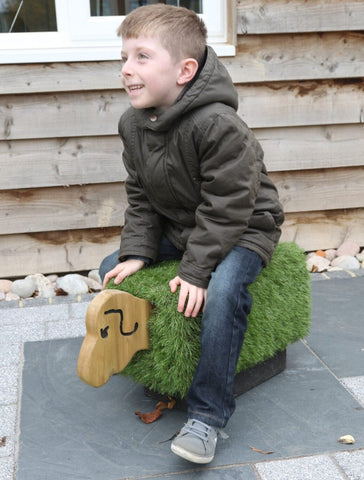 Grass Seating - Sheep-Additional Need, Children's Wooden Seating, Gross Motor and Balance Skills, Helps With, Nature Learning Environment, Playground Equipment, Seating, Stock, Toddler Seating-Learning SPACE