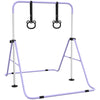 Adjustable Kids Gymnastics Bar with Rings-Balancing Equipment, Featured, Gross Motor and Balance Skills-Purple-Learning SPACE