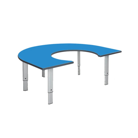 Height Adjustable Rainbow Range Table-Classroom Furniture, Classroom Table, Height Adjustable, Horseshoe, Metalliform, Table, Wellbeing Furniture-Blue-Learning SPACE