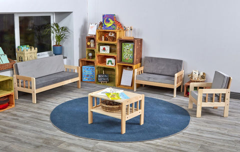 @ Home Grey Sofa, Chair And Table Set-Coffee table, Cosy Direct, Modular Seating, Seating, Sofa, Wellbeing Furniture-Learning SPACE