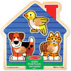 House Pets Jumbo Knob Puzzle - 3 Pieces-2-12 Piece Jigsaw, Additional Need, Baby Wooden Toys, Fine Motor Skills, Helps With, Maths, Primary Maths, Shape & Space & Measure, Sound. Peg & Inset Puzzles, Stock, Strength & Co-Ordination-Learning SPACE