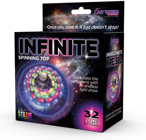 Infinity Spinning Top - Sensory light up toy-Additional Need, AllSensory, Baby Cause & Effect Toys, Bounce & Spin, Cause & Effect Toys, Deaf & Hard of Hearing, Early Years Sensory Play, Nurture Room, Sensory Light Up Toys, Sensory Seeking, Stock, Visual Sensory Toys-Learning SPACE