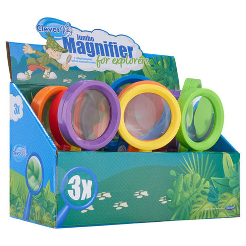 Jumbo Magnifying Glass (Single)-Classroom Packs, Clever Kidz, Early Science, S.T.E.M, Science Activities, World & Nature-Class Pack of 12-Learning SPACE