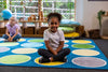 Lake Circles Rectangular Placement 3x2m Carpet-Kit For Kids, Mats & Rugs, Neutral Colour, Placement Carpets, Rectangular, Rugs, Wellbeing Furniture-Learning SPACE