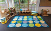 Lake Circles Rectangular Placement 3x2m Carpet-Kit For Kids, Mats & Rugs, Neutral Colour, Placement Carpets, Rectangular, Rugs, Wellbeing Furniture-Learning SPACE