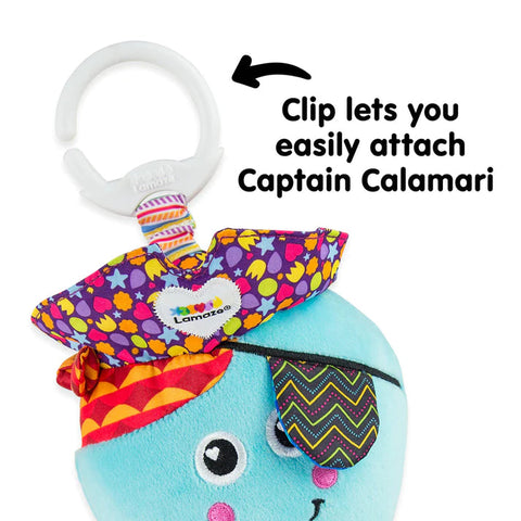 Lamaze Captain Calamari Sensory Toy-AllSensory, Baby & Toddler Gifts, Baby Cause & Effect Toys, Baby Sensory Toys, Baby Soft Toys, Gifts for 0-3 Months, Gifts For 3-6 Months, Gifts For 6-12 Months Old, Lamaze Toys, Stock-Learning SPACE