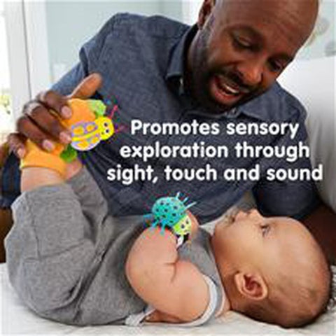 Lamaze Gardenbug Wrist Rattle Footfinder Set-AllSensory, Baby & Toddler Gifts, Baby Cause & Effect Toys, Baby Sensory Toys, Baby Soft Play and Mirrors, Baby Soft Toys, Gifts for 0-3 Months, Gifts For 3-6 Months, Lamaze Toys, Stock-Learning SPACE