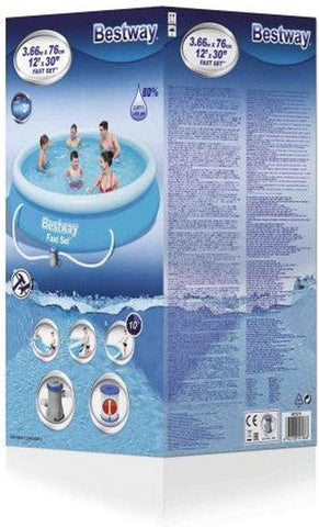 Large Fast Set Pool (12ft)-Pool, Water & Sand Toys-Bestway, Seasons, Stock, Summer, Swimming Pools-Learning SPACE