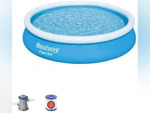 Large Fast Set Pool (12ft)-Pool, Water & Sand Toys-Bestway, Seasons, Stock, Summer, Swimming Pools-Learning SPACE