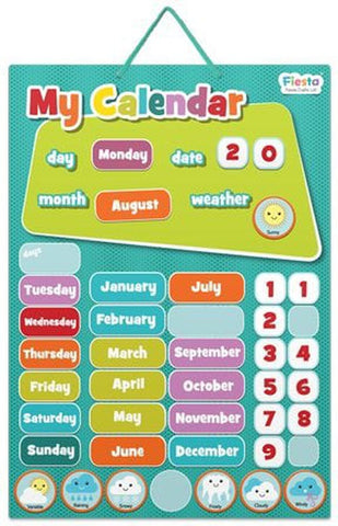 Magnetic My Calendar - Multicoloured-Calmer Classrooms, communication, Early Years Books & Posters, Early Years Maths, Fans & Visual Prompts, Fiesta Crafts, Helps With, Life Skills, Maths, Neuro Diversity, Planning And Daily Structure, Primary Maths, PSHE, Schedules & Routines, Stock, Time-Learning SPACE