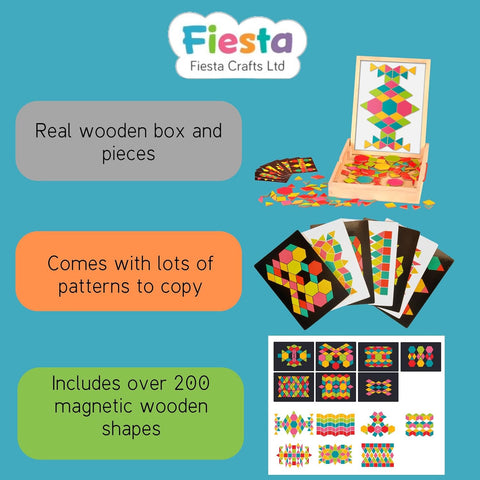 Magnetic Patterns Wooden Activity Box-Dementia, Memory Pattern & Sequencing, Shape & Space & Measure-Learning SPACE