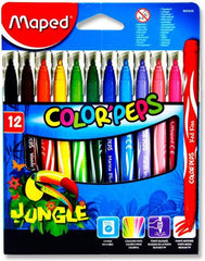 Maped Color'peps Jungle Colour Markers - Pk 12-Art Materials, Arts & Crafts, Back To School, Drawing & Easels, Early Arts & Crafts, Maped Stationery, Primary Arts & Crafts, Stock-Learning SPACE