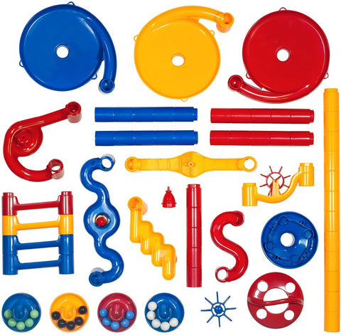 Marble Run - Super Set: 60-Piece Building Fun for Kids-Additional Need, Cause & Effect Toys, Engineering & Construction, Fine Motor Skills, Galt, Gifts for 5-7 Years Old, Learning Activity Kits, Maths, Primary Maths, S.T.E.M, Shape & Space & Measure, Stacking Toys & Sorting Toys, Stock, Tracking & Bead Frames-Learning SPACE