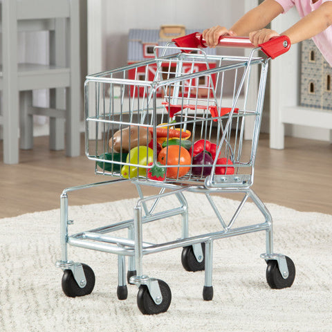 Metal Shopping Trolley-Baby Walker, Gifts For 2-3 Years Old, Imaginative Play, Kitchens & Shops & School, Pretend play, Role Play, Stock, Storage, Trolleys, Wellbeing Furniture-Learning SPACE