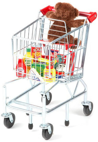 Metal Shopping Trolley-Baby Walker, Gifts For 2-3 Years Old, Imaginative Play, Kitchens & Shops & School, Pretend play, Role Play, Stock, Storage, Trolleys, Wellbeing Furniture-Learning SPACE