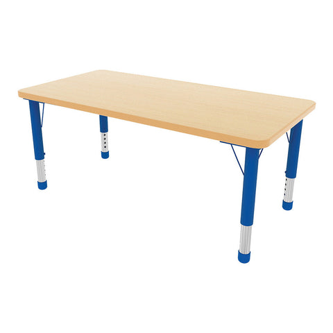 Milan Rectangular Tables - 6 or 8 Seater-Classroom Table, Furniture, Height Adjustable, Profile Education, Rectangular, Table, Wellbeing Furniture-Blue-6 - Seater-Learning SPACE