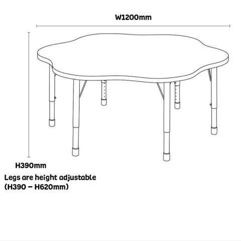 Modern Thrifty Flower Table-Classroom Table, Flower, Furniture, Height Adjustable, Profile Education, Table, Wellbeing Furniture-Learning SPACE