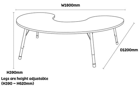 Modern Thrifty Group Table-Classroom Table, Furniture, Height Adjustable, Horseshoe, Profile Education, Table, Wellbeing Furniture-Learning SPACE