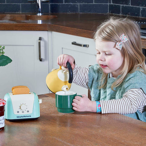 Morphy Richards Toaster & Kettle Set - Play Pretend-Calmer Classrooms, Casdon Toys, Gifts For 2-3 Years Old, Helps With, Imaginative Play, Kitchens & Shops & School, Life Skills, Play Kitchen Accessories, Pretend play, Role Play, Strength & Co-Ordination-Learning SPACE