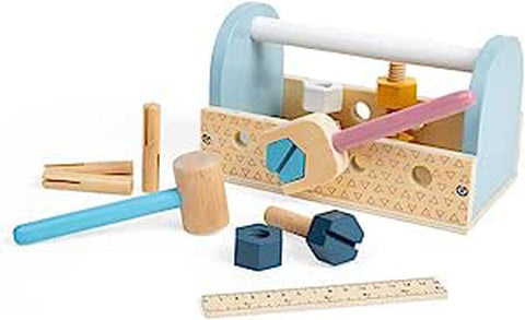 My First Workbench Wooden-Bigjigs Toys, Engineering & Construction, Gifts For 2-3 Years Old, Role Play, S.T.E.M, Technology & Design, Wooden Toys-Learning SPACE