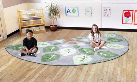 Natural World™ Semi-Circle Placement 3x1.5m Carpet-Corner & Semi-Circle, Kit For Kids, Mats & Rugs, Nature Sensory Room, Neutral Colour, Placement Carpets, Rugs, Wellbeing Furniture-Learning SPACE