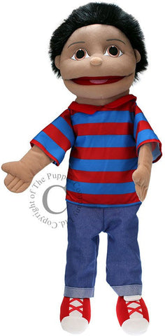 People Puppet Buddy - Boy (Olive Skin Tone)-communication, Communication Games & Aids, Helps With, Imaginative Play, Neuro Diversity, Primary Literacy, Puppets & Theatres & Story Sets, Role Play, Stock, The Puppet Company-Learning SPACE