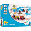 Pirate Train Set-Bigjigs Toys, Cars & Transport, Dinosaurs. Castles & Pirates, Games & Toys, Gifts For 3-5 Years Old, Train, Wooden Toys-Learning SPACE