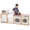 Play Kitchen Natural Wooden Sink-Cupboards, Cupboards With Doors, Gifts For 2-3 Years Old, Imaginative Play, Kitchens & Shops & School, Play Kitchen, Role Play, Tidlo Toys, Wellbeing Furniture, Wooden Toys-Learning SPACE