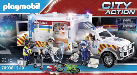 Playmobil® Ambulance with Lights and Sound-Cars & Transport, Fire. Police & Hospital, Games & Toys, Gifts for 5-7 Years Old, Imaginative Play, Playmobil, Primary Games & Toys, Small World-Learning SPACE