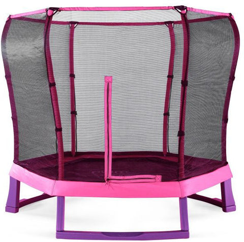 Plum® 7ft Junior Jumper Springsafe® Trampoline & Enclosure-ADD/ADHD, Matrix Group, Neuro Diversity, Plum Play, Plum Products Ltd, Seasons, Summer, Trampolines-Pink/Purple-Learning SPACE