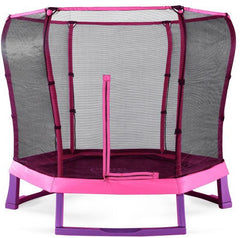 Plum® 7ft Junior Jumper Springsafe® Trampoline & Enclosure-ADD/ADHD, Matrix Group, Neuro Diversity, Plum Play, Plum Products Ltd, Seasons, Summer, Trampolines-Pink/Purple-Learning SPACE