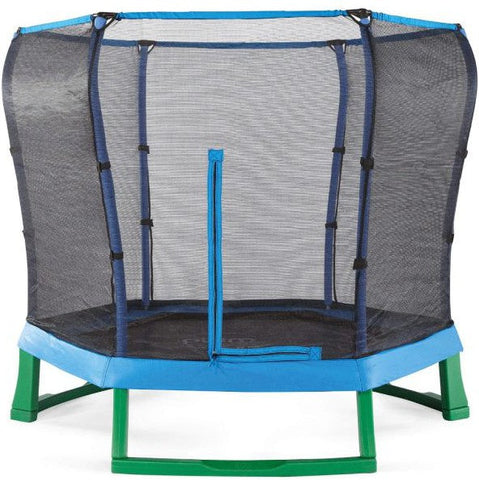 Plum® 7ft Junior Jumper Springsafe® Trampoline & Enclosure-ADD/ADHD, Matrix Group, Neuro Diversity, Plum Play, Plum Products Ltd, Seasons, Summer, Trampolines-Blue/Green-Learning SPACE