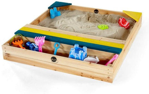 Plum® Store-It Wooden Sand Pit-Christmas, Eco Friendly, Outdoor Sand & Water Play, Outdoor Sand Pits, Playground Equipment, Plum Play, S.T.E.M, Sand, Science Activities, Seasons, Stock, Summer-Learning SPACE