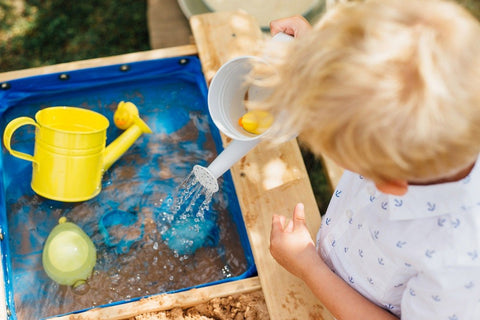 Plum® Surfside Sand & Water Table [Natural]-Children's Wooden Seating, Eco Friendly, Forest School & Outdoor Garden Equipment, Messy Play, Nature Learning Environment, Outdoor Furniture, Outdoor Sand & Water Play, Picnic Table, Plum Play, S.T.E.M, Sand, Sand & Water, Science Activities, Seating, Table, Wooden Table-Learning SPACE