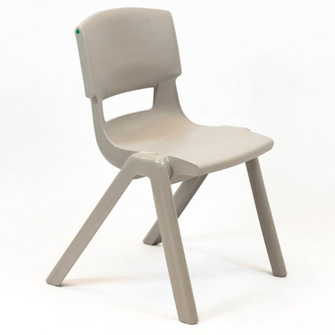 Postura+ One Piece Chair (Ages 11-13)-Classroom Chairs, Seating, Wellbeing Furniture-Ash Grey-Learning SPACE