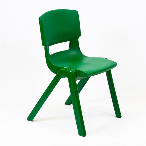 Postura+ One Piece Chair (Ages 11-13)-Classroom Chairs, Seating, Wellbeing Furniture-Forest Green-Learning SPACE