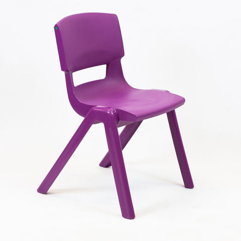 Postura+ One Piece Chair (Ages 11-13)-Classroom Chairs, Seating, Wellbeing Furniture-Grape Crush-Learning SPACE