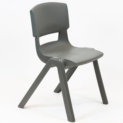 Postura+ One Piece Chair (Ages 11-13)-Classroom Chairs, Seating, Wellbeing Furniture-Iron Grey-Learning SPACE