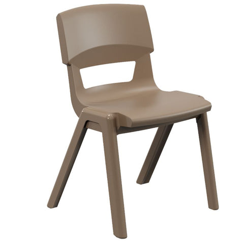 Postura+ One Piece Chair (Ages 11-13)-Classroom Chairs, Seating, Wellbeing Furniture-Misty Brown-Learning SPACE