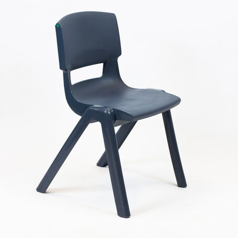 Postura+ One Piece Chair (Ages 11-13)-Classroom Chairs, Seating, Wellbeing Furniture-Slate Grey-Learning SPACE