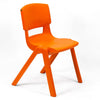 Postura+ One Piece Chair (Ages 11-13)-Classroom Chairs, Seating, Wellbeing Furniture-Tangerine Fizz-Learning SPACE