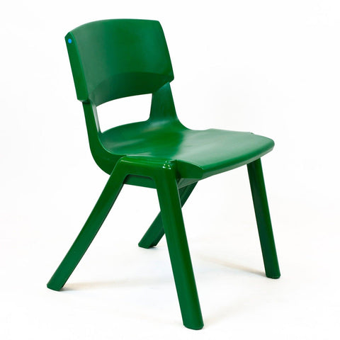 Postura+ One Piece Chair (Ages 14-18)-Classroom Chairs, Seating, Wellbeing Furniture-Forest Green-Learning SPACE