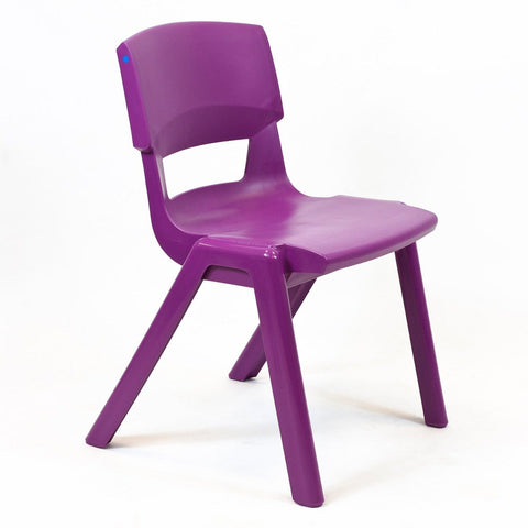 Postura+ One Piece Chair (Ages 14-18)-Classroom Chairs, Seating, Wellbeing Furniture-Grape Crush-Learning SPACE