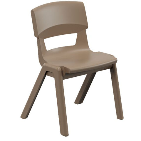 Postura+ One Piece Chair (Ages 4-5)-Classroom Chairs, Seating, Wellbeing Furniture-Misty Brown-Learning SPACE