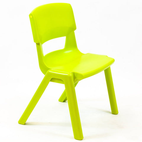 Postura+ One Piece Chair (Ages 6-7)-Chairs-Classroom Chairs, Seating, Wellbeing Furniture-Lime Zest-Learning SPACE