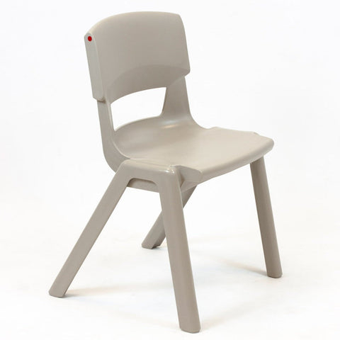 Postura+ One Piece Chair (Ages 8-10)-Classroom Chairs, Seating, Wellbeing Furniture-Ash Grey-Learning SPACE