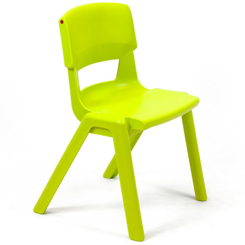 Postura+ One Piece Chair (Ages 8-10)-Classroom Chairs, Seating, Wellbeing Furniture-Lime Zest-Learning SPACE