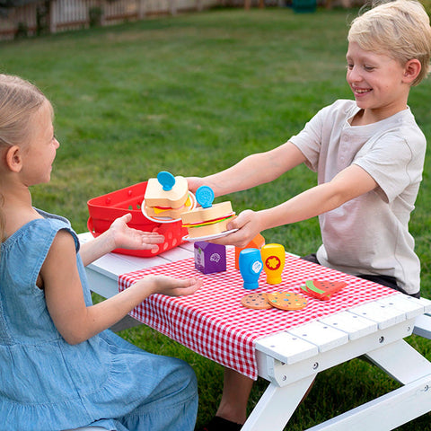 Pretendables Picnic Basket Set-Early years Games & Toys, Fat Brain Toys, Games & Toys, Gifts For 3-5 Years Old, Play Food, Pretend play, Role Play, Summer-Learning SPACE